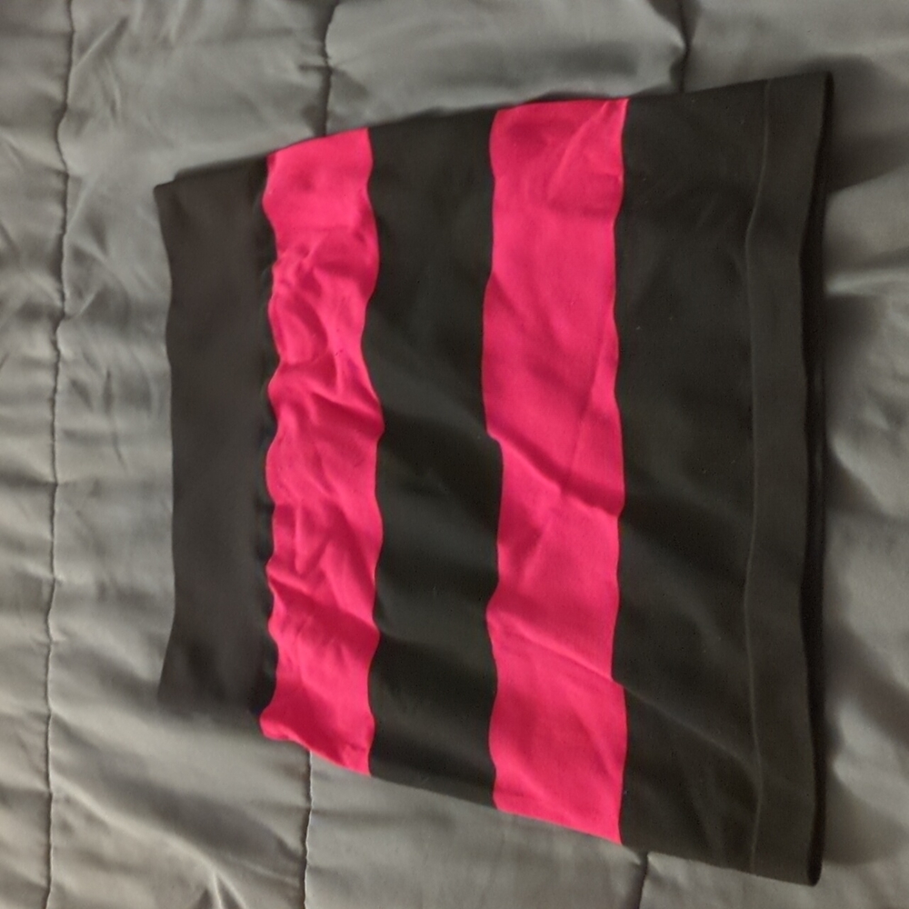 Pink and black pencil skirt